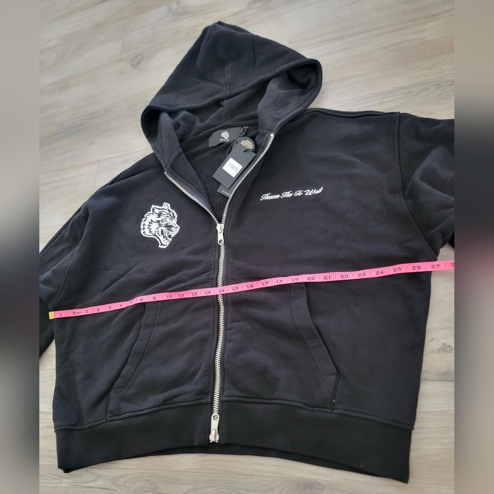 Darc Sport Time Darco Double Zip Hoodie Heaven Has To Wait sz Large - Picture 10 of 11